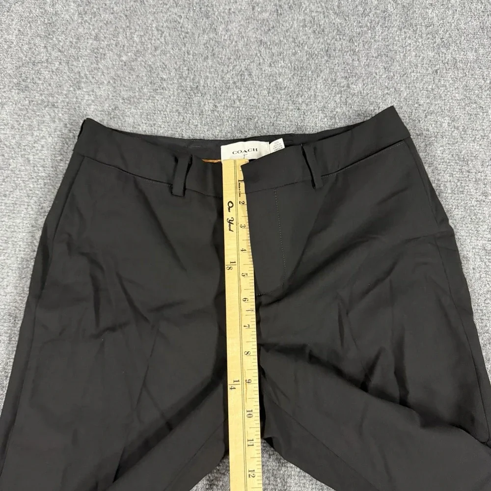 Coach Trousers Womens 000 Black Wool Pants Unhemmed Designer